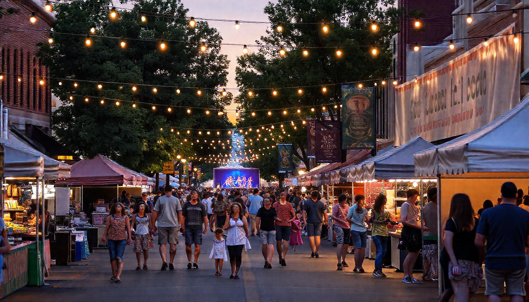 Crowds at the Locust Street Festival block party in downtown Walnut Creek
