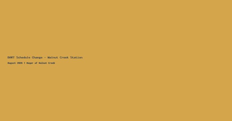 Walnut Creek BART station platform with an arriving train
