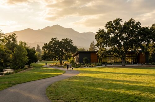 Civic Park in Walnut Creek with Mount Diablo in the background