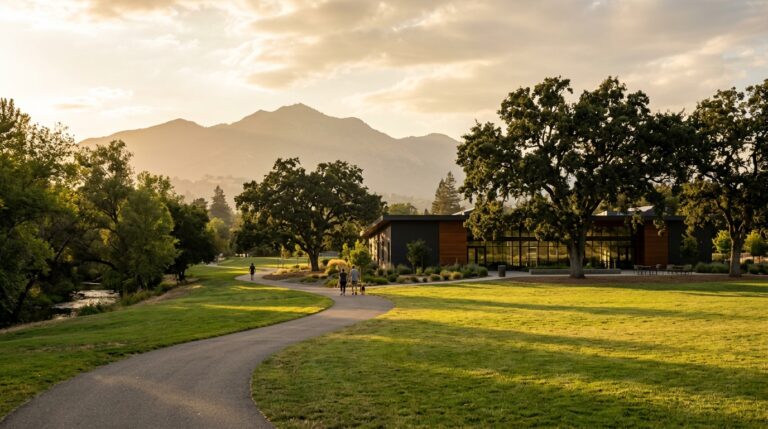 Civic Park in Walnut Creek with Mount Diablo in the background