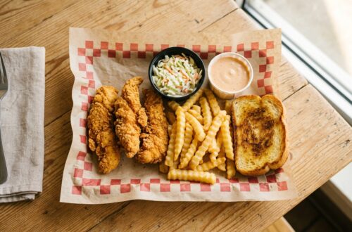 Raising Cane's signature sauce and chicken fingers