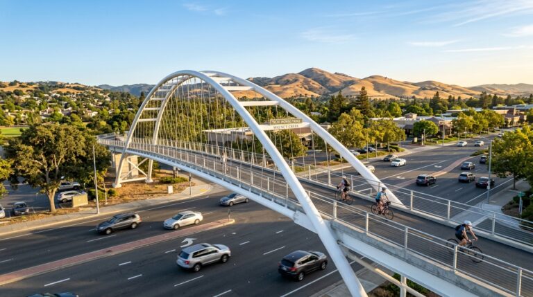 Robert I. Schroder pedestrian bridge over Treat Boulevard on the Iron Horse Trail in Walnut Creek